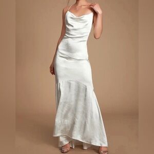 💎ELLIATT $190 Aisle Satin Gown – White – Size Small – NWT💎